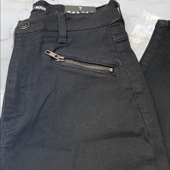 Black High waisted skinny jeans, size 7 - Picture 2 of 5